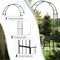 Garden Arch Arbor Trellis with Gate Patio Plant Stand Archway-Black